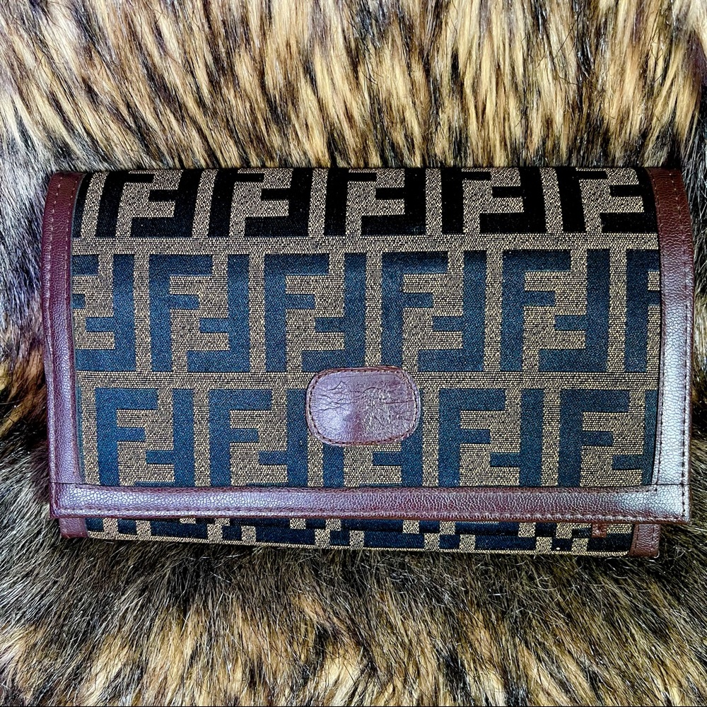 Fendi Zucca monogram clutch/wallet